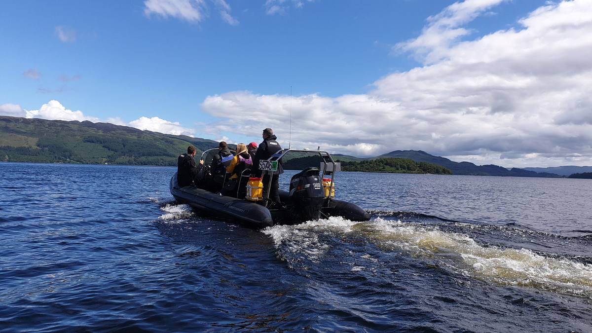 CRGP Team on a RHIB Speedboat